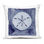 Coussin d'extérieur imprimé «White Sand Dollar on Indigo» par Patti Bishop