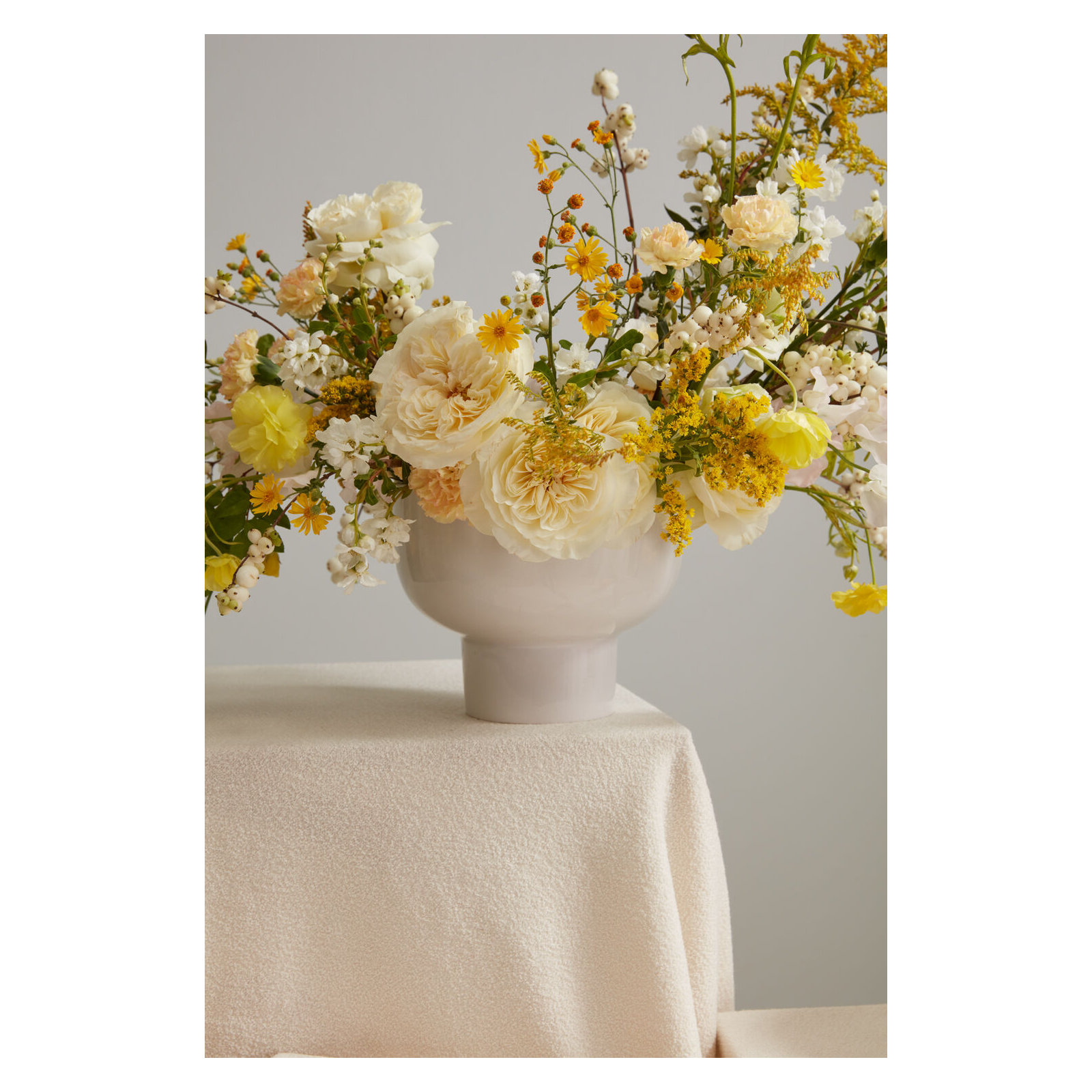 Abie Ceramic Table Vase, 6.5" H x 8" W x 8" D