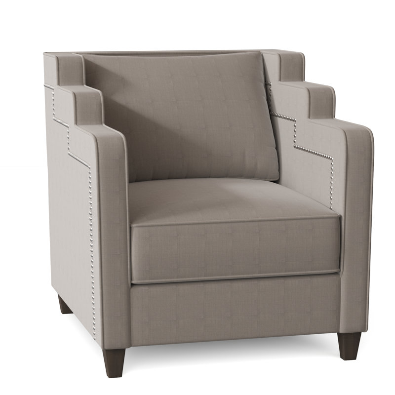 Abbey Armchair, Sachi Ricepaper, Brown Mahogany