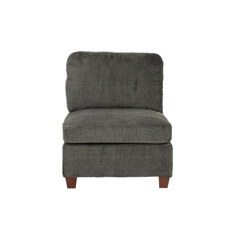 Meuble de salon modulaire moderne en tissu chenille sans accoudoirs 1pc, Gris