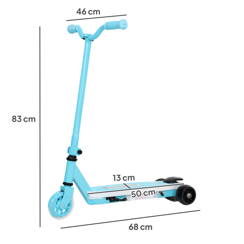 AIYAPLAY Electric Scooter with Colourful Light for Ages 6-14 Years, Sky Blue