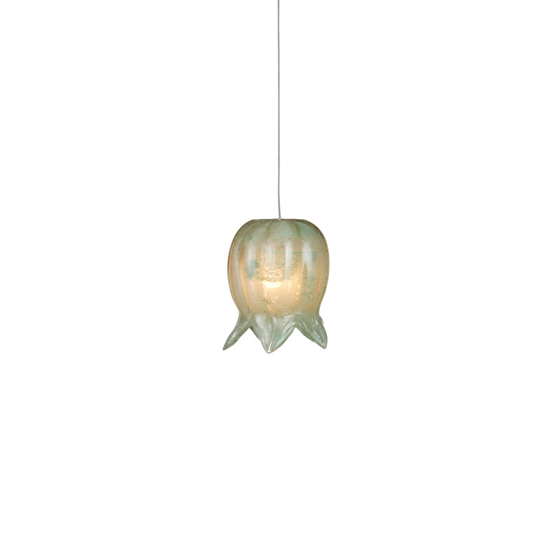 Luminaire suspendu rond 1 lumière Polpo, 150 lumens, H 13 po x l 5,5 po x P 5,5 po, Vert