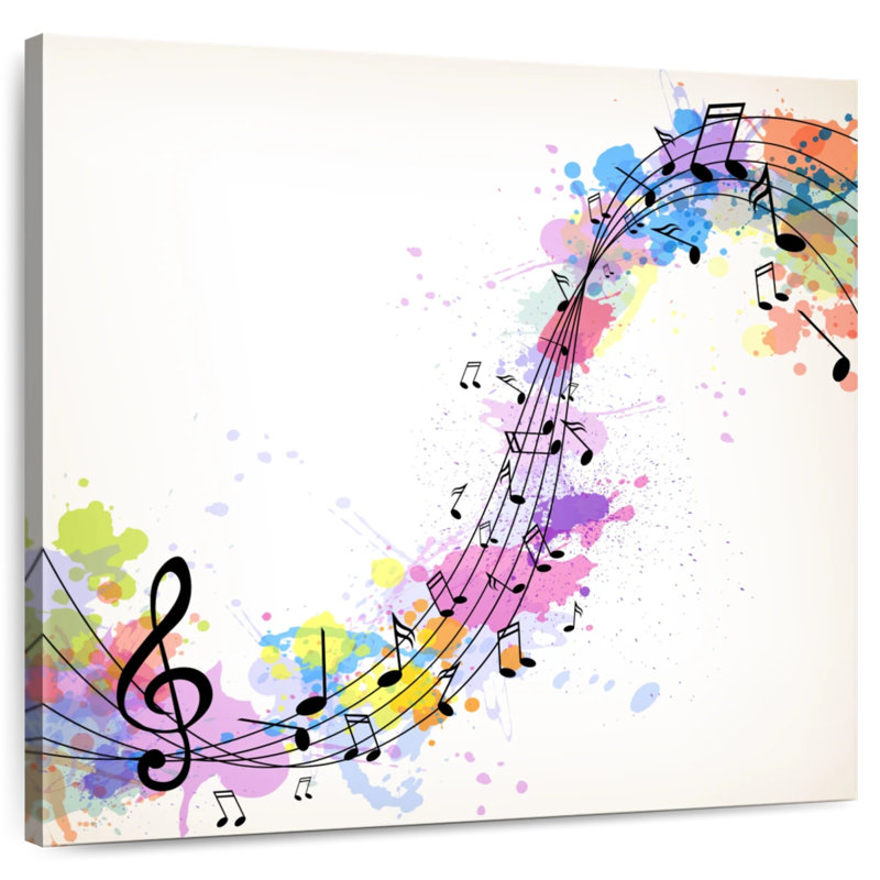 Abarca Abstract Musical Notes, 10" H x 10" W
