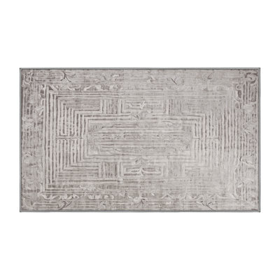 Machine Washable Gray Area Rug