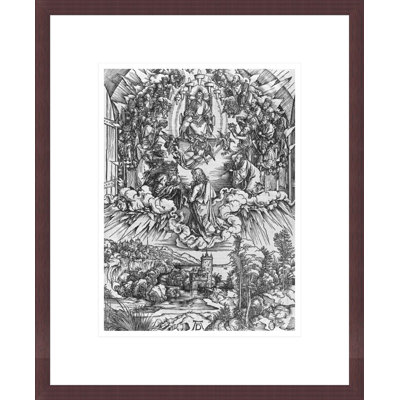 Scene from the Apocalypse St. John before God the Father and the Twenty-Four Elders German edition by Albrecht Dürer -Framed Giclee Print