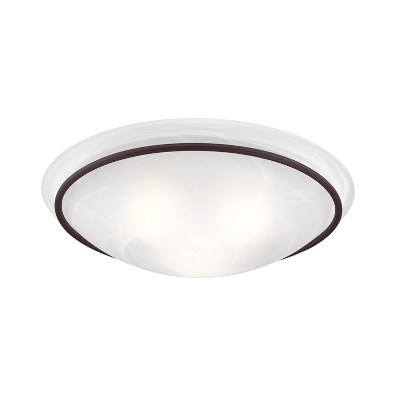 Wilbrecht Glass Semi Flush Mount, Bronze, 7 3/4" H 