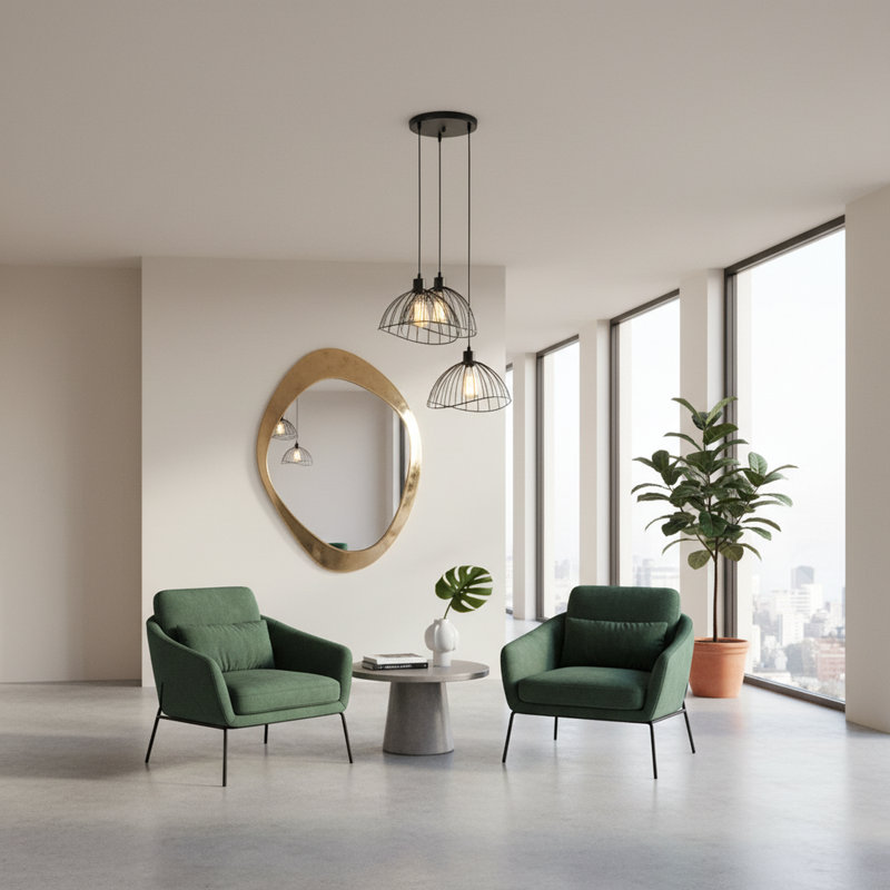 Luminaire suspendu rustique 3 lumières