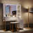 Vanity Desk With Mirror And Led Lights, Makeup Vanity Desk With Sliding Lighted Mirror, Charging Station-1447506507
