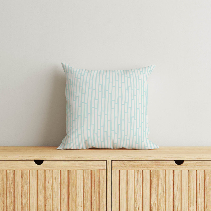 Cultural Rows Light Blue Throw Pillow, 16"H x 16"W