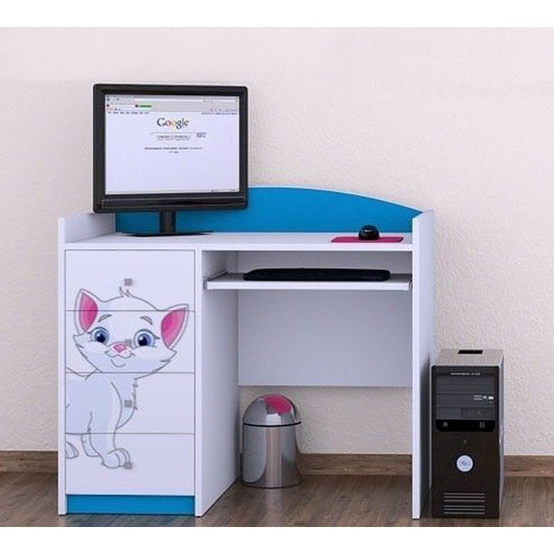 Dex 100cm Computer Desk, Blue