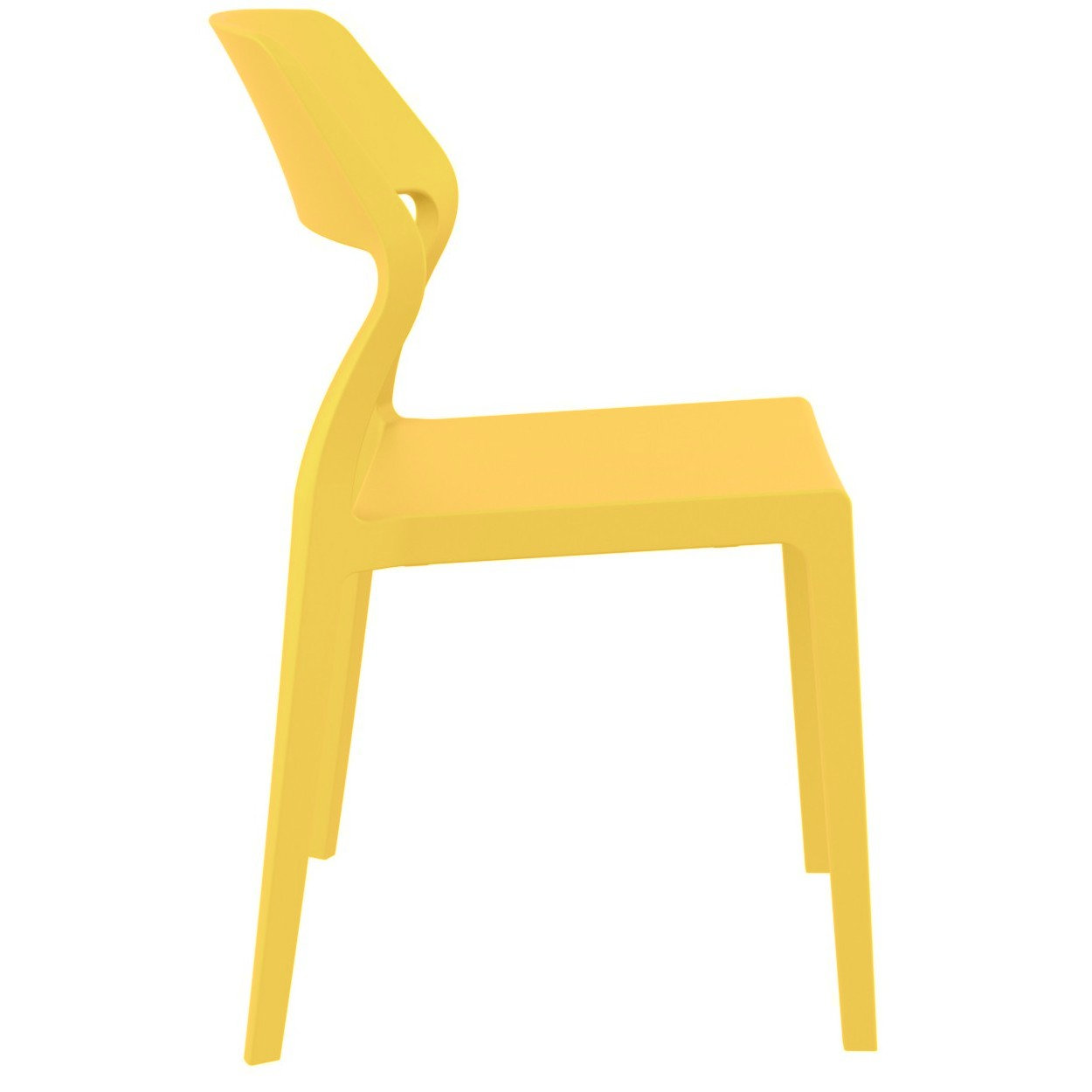 Farrah Stackable Patio Side Chair, Yellow
