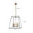4 Light Large Open Frame Foyer Lantern in Transitional, Industrial Style Geometric Chandelier