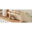Console avec rangement couleur abricot crème douce et tiroir, crème, espace