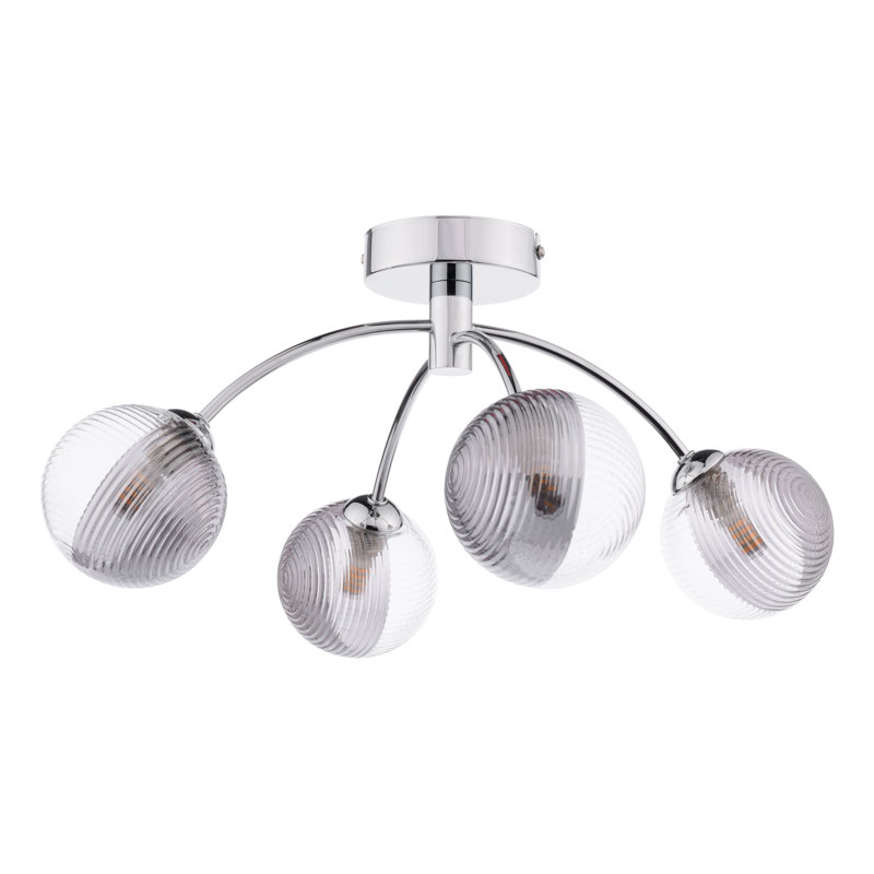 Flush Mount, 4, 22.5" H x 44" W x 44" D