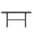 Commercial Grade X-Frame Outdoor Dining Table with Faux Teak Poly Slats and Metal Frame-756476415