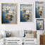 Minimalisme, géraniums bleus et blancs sur toile-213951606-213951609