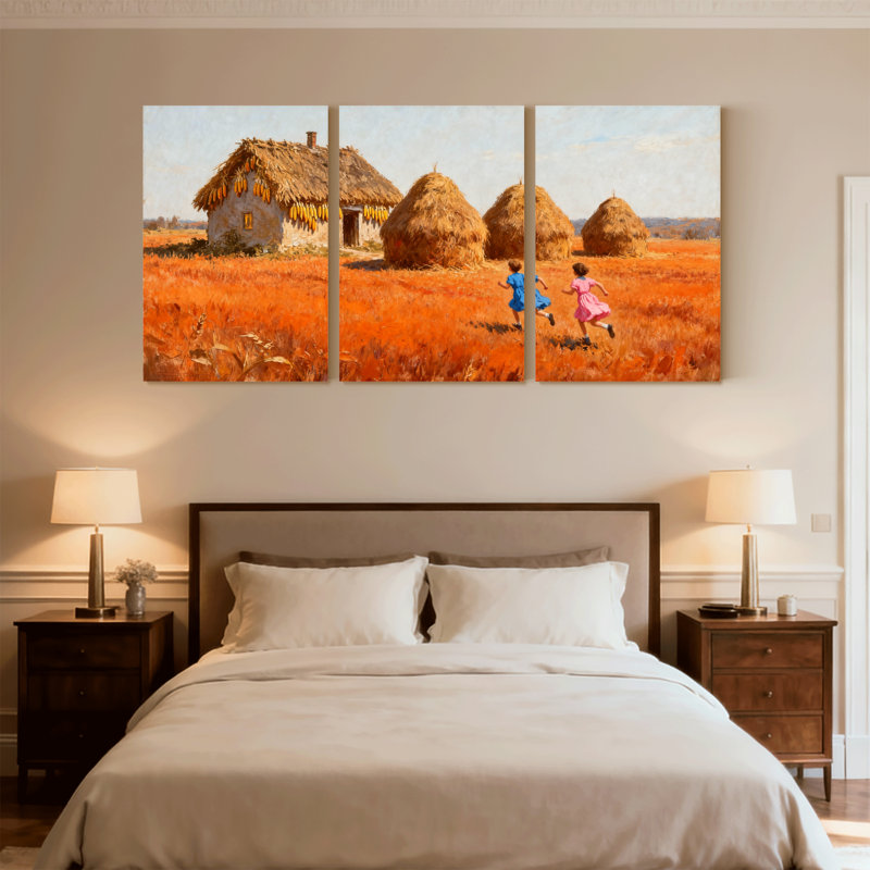 Ensemble de 3 impressions sur toile Scènes et paysages urbains, H 30 po x l 60 po