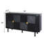 Armoire de rangement décorative, buffet d'appoint avec tablettes réglables, buffet autoportant