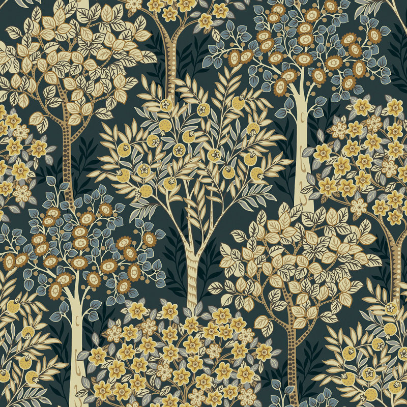 Caue 8.23m x 68.58cm Matte Wallpaper Roll, Yellow