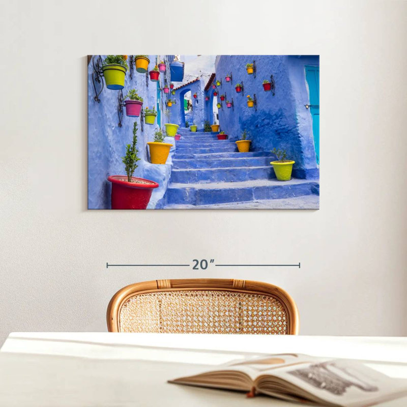 Rue bleue marocaine, H 16 po x l 24 po
