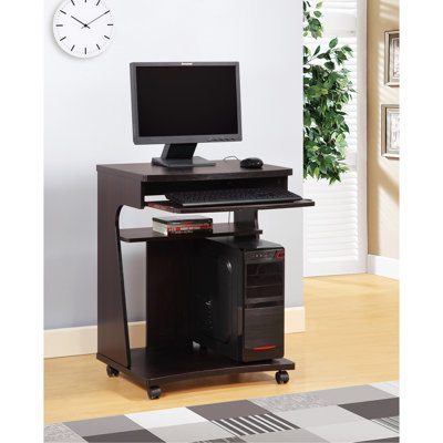 Utility Cart Microwave Cart Kitchen Cart Computer Cart One Gliding Shelf Two Shelves Rounded Corners Mobile On Rolling Castor Wheels