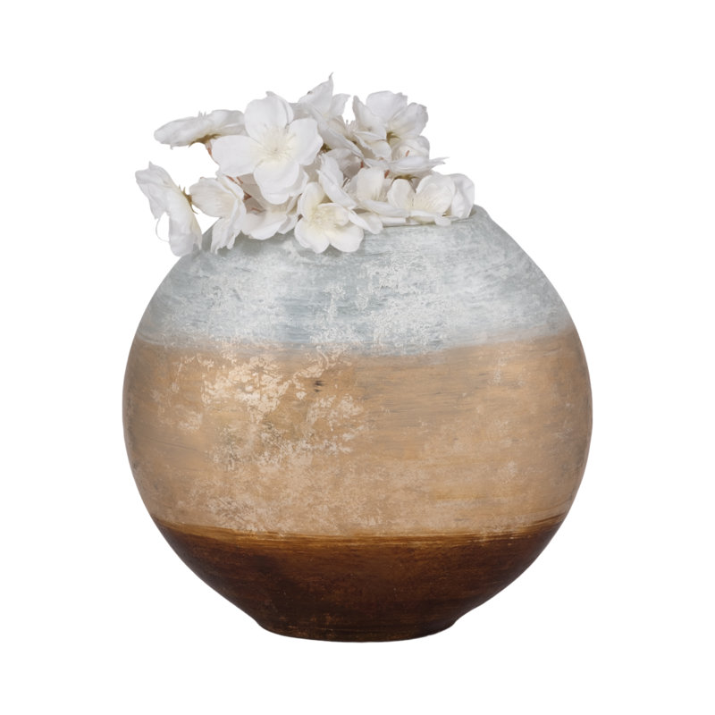 Vase en verre Emlynne, H 9 po x l 10 po x P 5 po