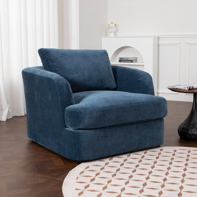 Fauteuil d'appoint en velours Alameda