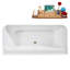 59" Streamline Soaking Freestanding Tub and Tray With Internal Drain-101697866