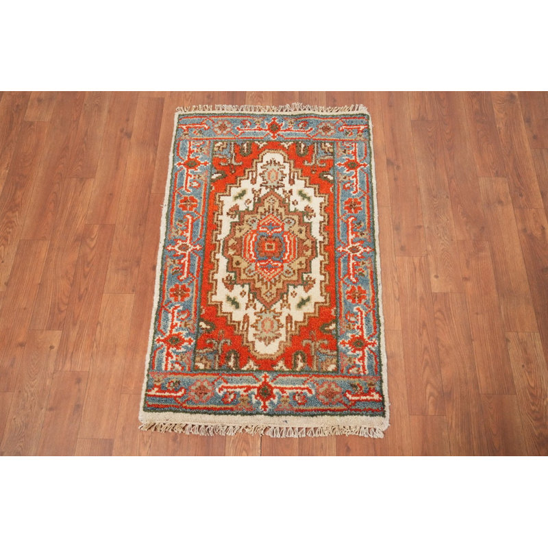 Tapis pour vestibule géométrique en laine 2x3
