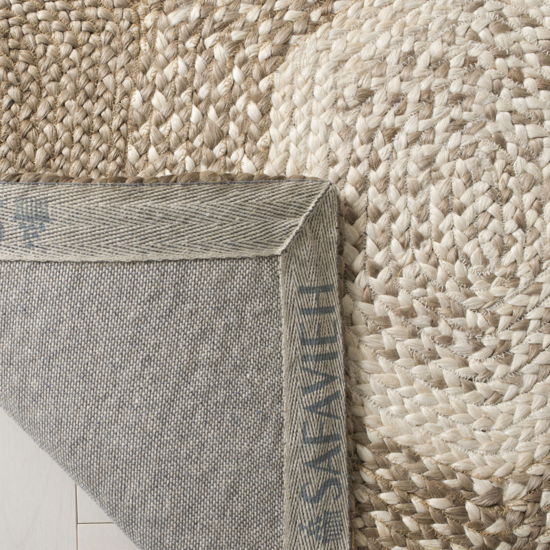 Aliysha Handwoven Flatweave Grey Area Rug , Rectangle 4' x 6'