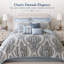 Ensemble de literie jacquard bleu - Pièce, ensemble de couette double/queen pour la maison