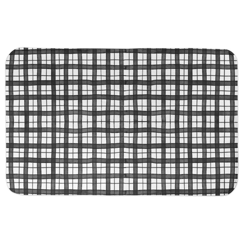 Mira Monte Non-Slip Bath Rug, Black
