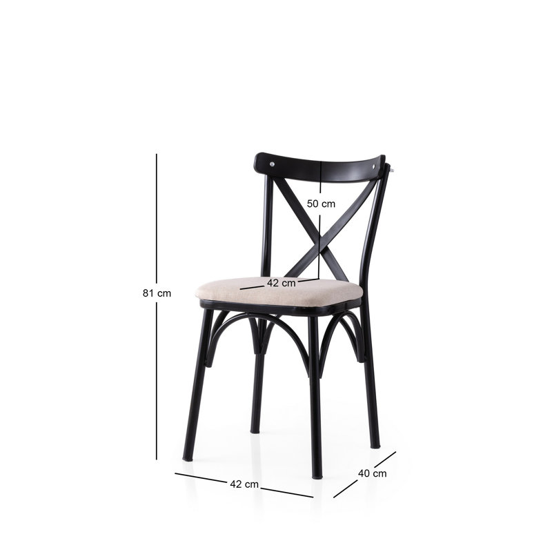 Ensemble de chaises (2 pièces), Crème, crème