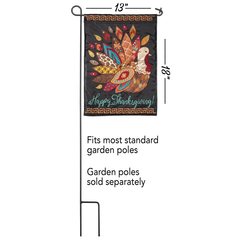 Drapeau de jardin en polyester 18 x 13 po Darquize