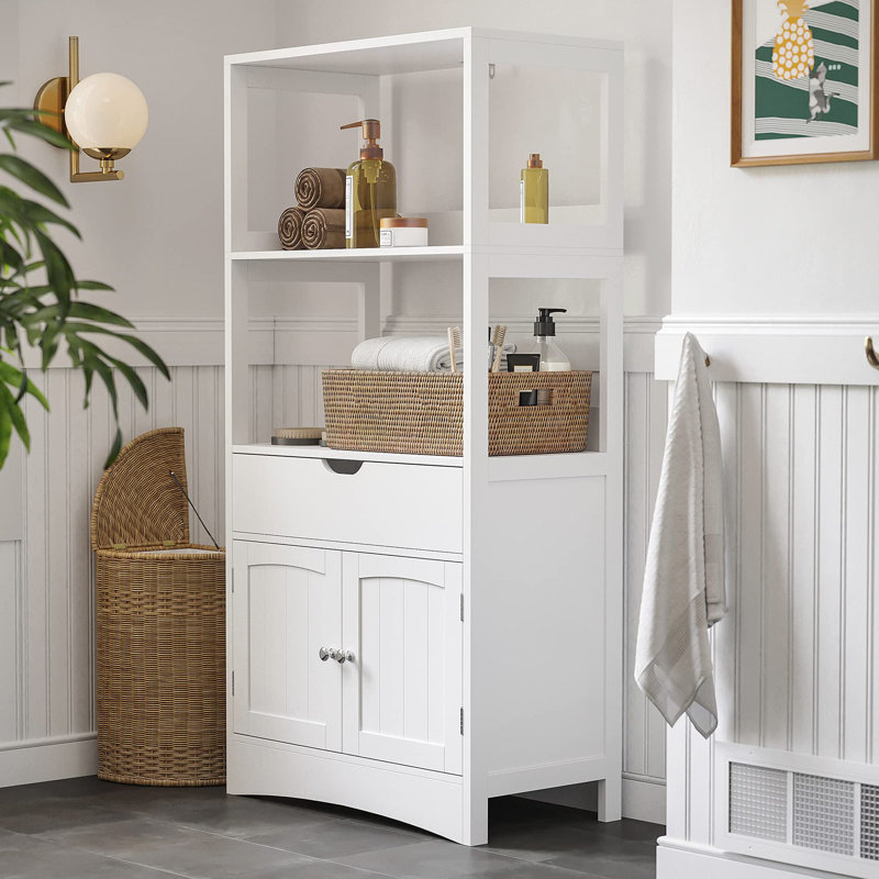 Grande armoire autoportante moderne avec tablettes Amela