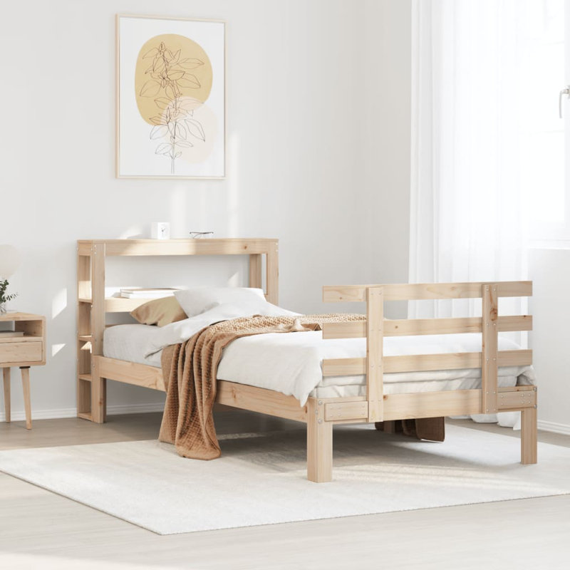 Solid Wood Bed, Small Single (2'6), Natural