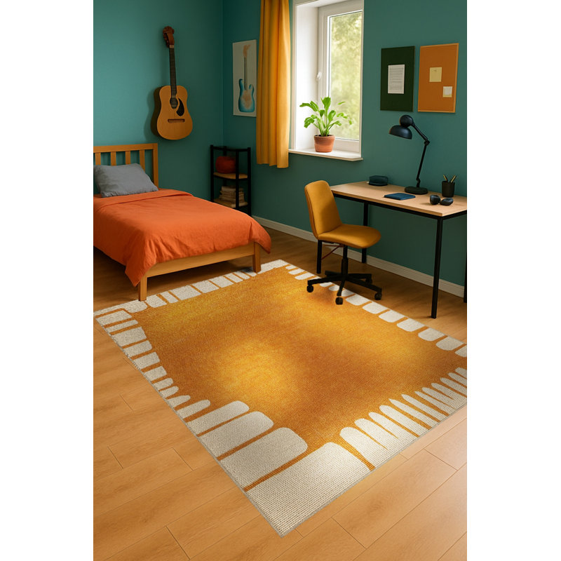Biddlesden Cotton Washable Abstract Indoor / Outdoor Rug, 2'4" x 3'11"
