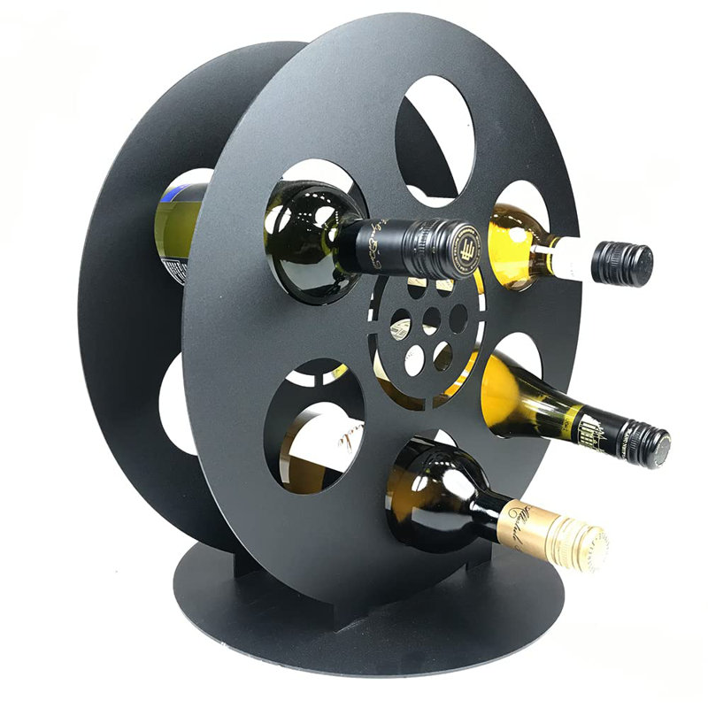 6 Bottle Tabletop Wine Bottle Rack Black