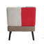 Fauteuil d'appoint en patchwork, fauteuil club moderne en tissu Mid Century