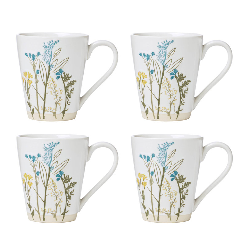 Tasses Wildflowers, ensemble de 4