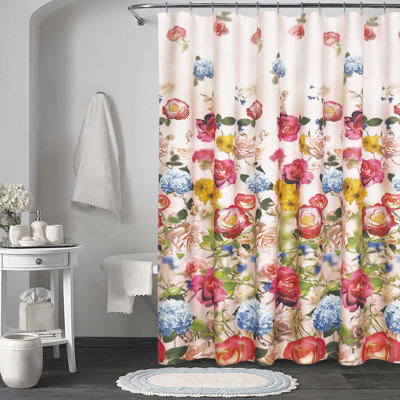 Rideau de douche simple à motif floral
