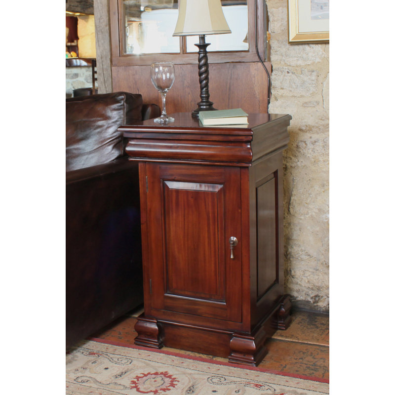 Deener Solid Wood Block End Table