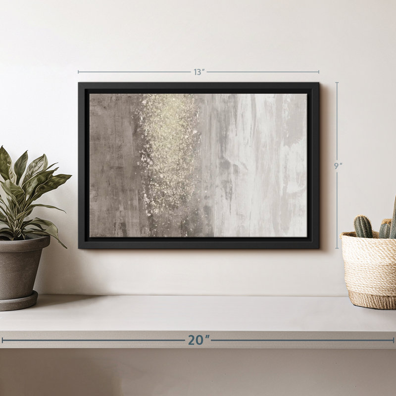 Abstrait «Glitter Rain II», H 9 po x l 13 po