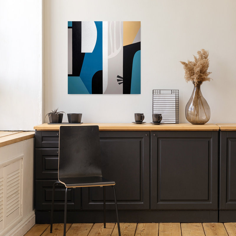 Intérieur et extérieur II, art abstrait contemporain, H 18 po x l 18 po