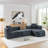 114" Cloud Sectional Couch With L-Shape Chaise-2009221977