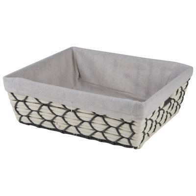  Large Shelf Woven Tote In White