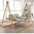 Sesalie Swing Chair with Stand,Capacity with Cushion Oversized Double Hammock Chair