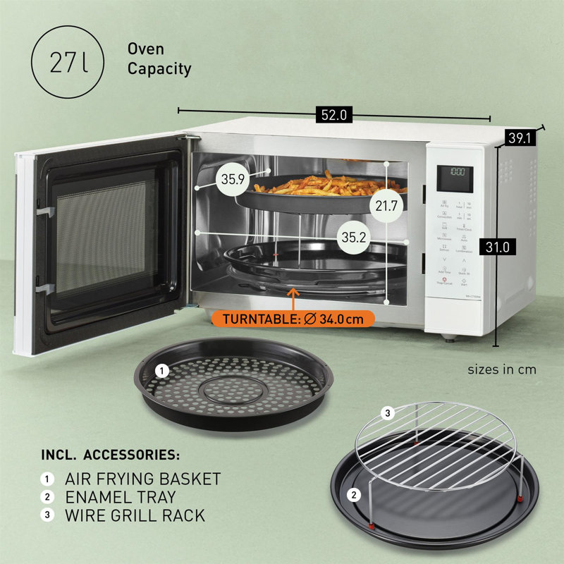 Panasonic 52cm 1000W - Watt Recirculating Countertop Microwave