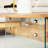 Natural Oval Double Drawer Coffee Table - 43.3"X23.6" Multi-Functional Design.Coffee Table With Double Drawers. The Board Surface Is MDF Sticker
