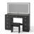47"W Glass Top Vanity Set With LED Mirror & Power Outlets, 9 Drawers With Diamond Handles-119390276